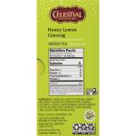 Honey Lemon Ginseng Green Tea Bags - 20 Count