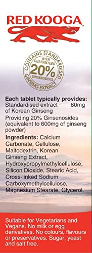 Red Kooga Ginseng Tablets for Vitality & Focus