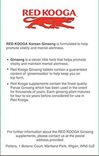 Red Kooga Ginseng Tablets for Vitality & Focus