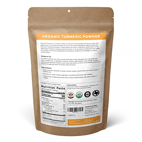 Organic Turmeric Root Powder - 16 oz Non-GMO