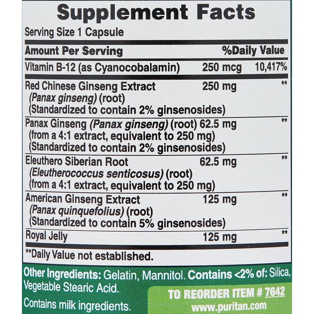 Ginseng Complex 1000 mg - 100 Capsules