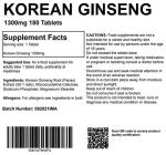 Korean Panax Ginseng Extract 1300mg - 180 Tablets