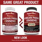 Nutrivein Korean Red Panax Ginseng 1600mg Capsules