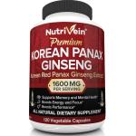 Nutrivein Korean Red Panax Ginseng 1600mg Capsules