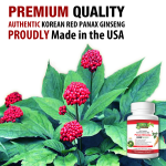 Premium Red Korean Panax Ginseng Veggie Capsules
