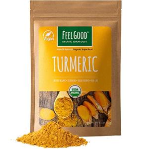 FeelGood Organic Turmeric Powder with Curcumin, 8 oz