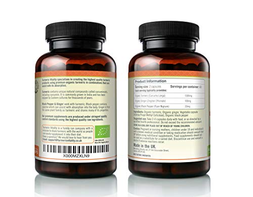 High Strength Organic Turmeric Curcumin Capsules