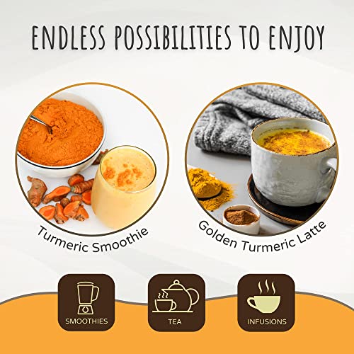 FeelGood Organic Turmeric Powder with Curcumin, 8 oz