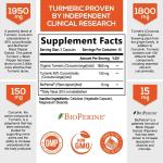 High Potency Turmeric Curcumin with Bioperine 1950mg