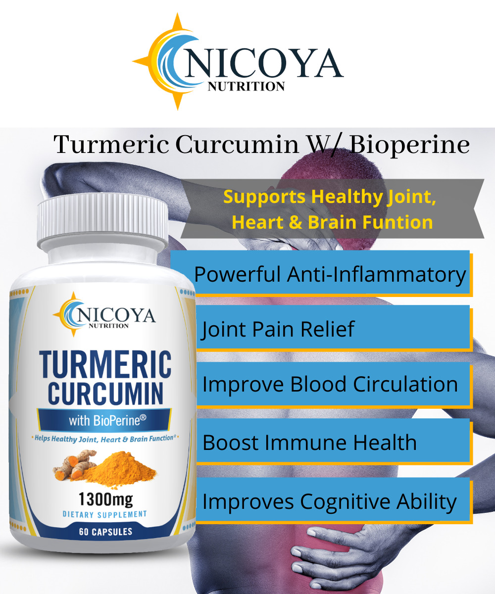 Turmeric Curcumin 1300mg with Bioperine for Joint Relief