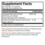 Ashwagandha Capsules 3000mg - Stress Relief & Focus