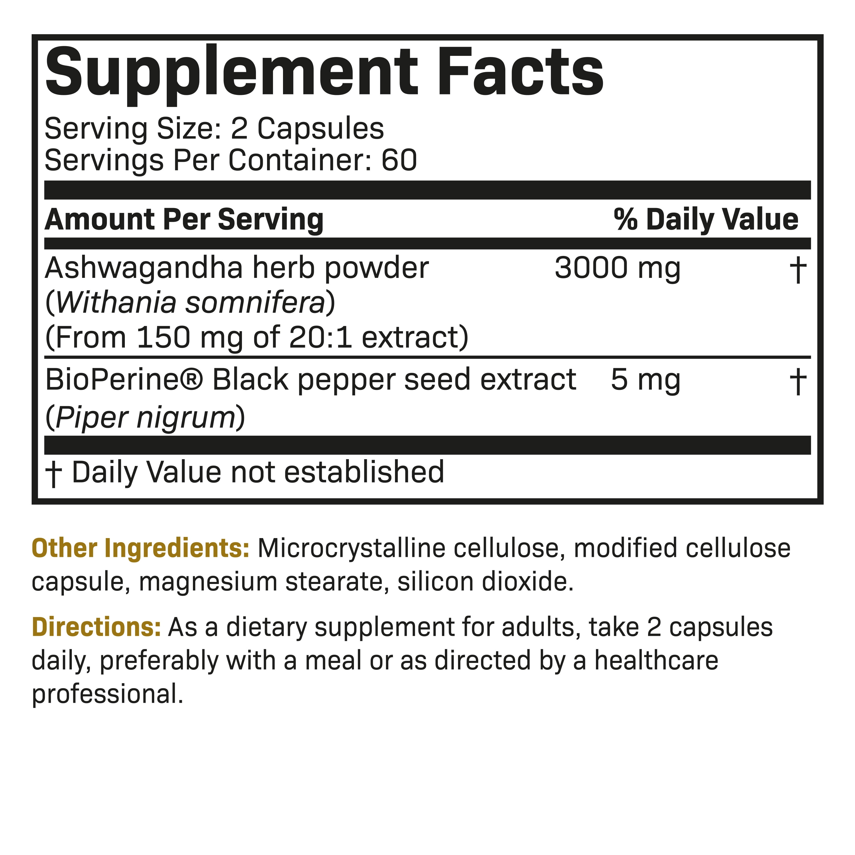 Futurebiotics Extra Strength Ashwagandha 3000mg Capsules