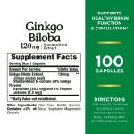 Nature's Bounty Ginkgo Biloba 120 Mg, 100 Capsules