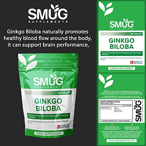 Ginkgo Biloba Tablets for Memory Support - 6000mg