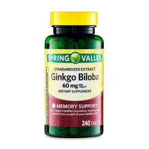 Ginkgo Biloba 60 mg Tablets, 240 Count