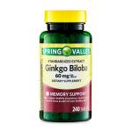 Ginkgo Biloba 60 mg Tablets, 240 Count