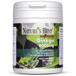 Ginkgo Biloba 6000mg Vegan Tablets - 180 Count