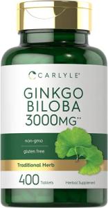 Carlyle Ginkgo Biloba 3000mg, 400 Veggie Tablets