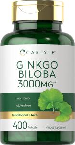 Carlyle Ginkgo Biloba 3000mg, 400 Veggie Tablets