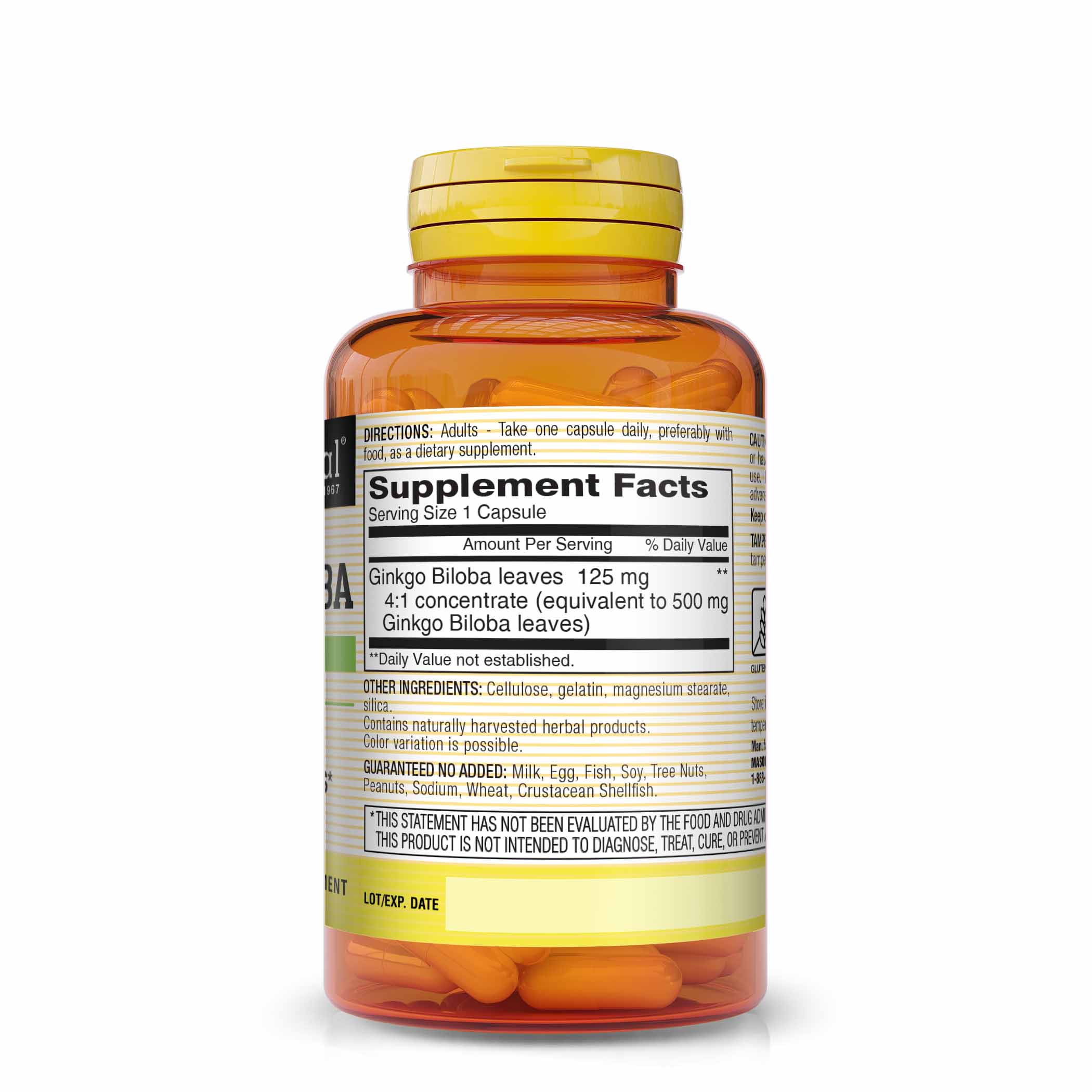 Mason Natural Ginkgo Biloba for Brain Health