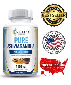Organic Ashwagandha with Black Pepper for Stress Relief