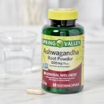 Spring Valley Ashwagandha Powder Veg Capsules 500mg