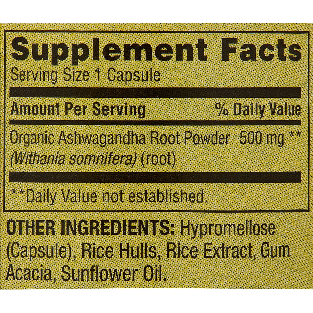 Spring Valley Ashwagandha Powder Veg Capsules 500mg