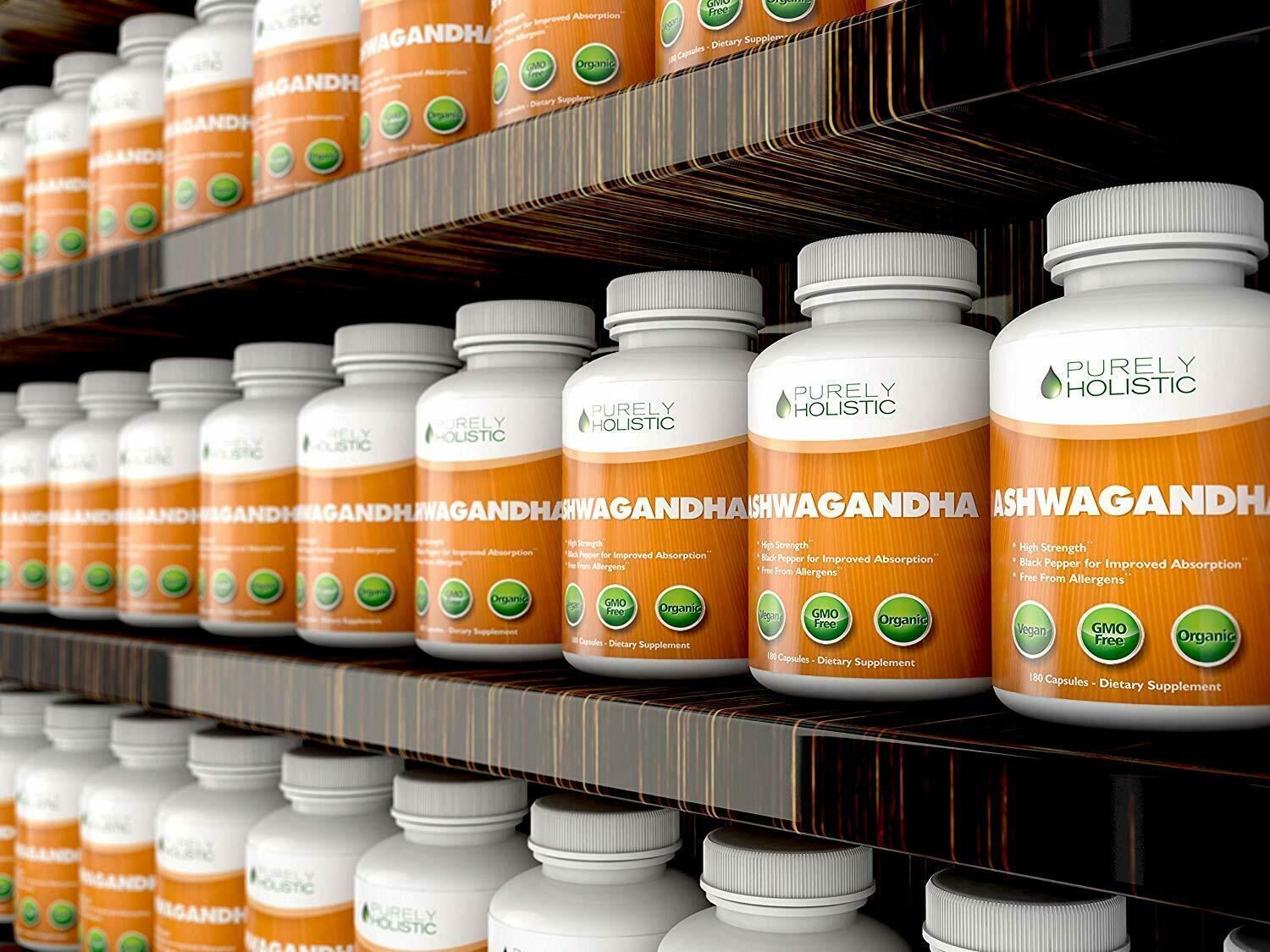 Organic Ashwagandha Capsules with Black Pepper Extract