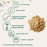 Organic Korean Ginseng Powder - Maximum Strength 200:1