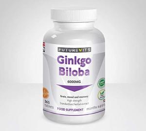 Ginkgo Biloba 6000mg Vegan Tablets - 365 Count