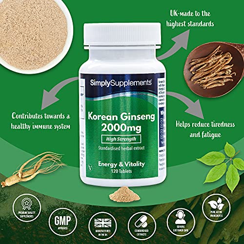 High Strength Korean Ginseng 2000mg Tablets