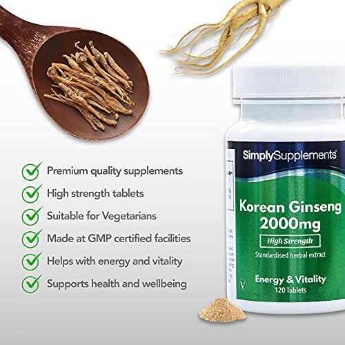 High Strength Korean Ginseng 2000mg Tablets
