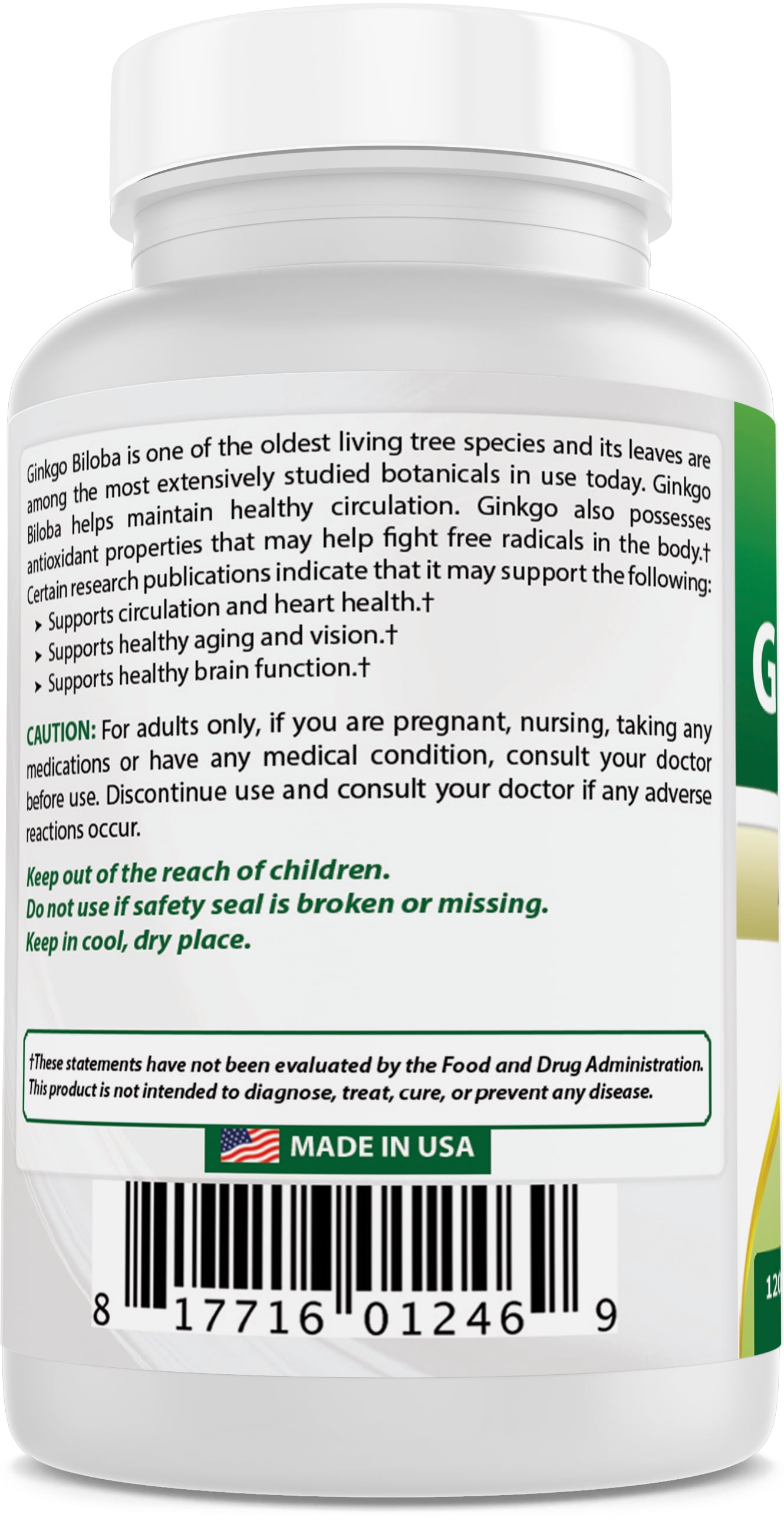 Ginkgo Biloba 120 mg – 120 Capsules