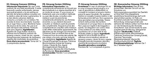 High Strength Korean Ginseng 2000mg Tablets