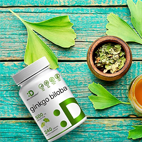 Ginkgo Biloba 500mg 240 Capsules, 4 Month Supply