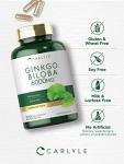 Ginkgo Biloba 6000mg Capsules, 200 Count