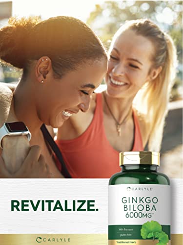 Ginkgo Biloba 6000mg Capsules, 200 Count