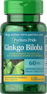 Ginkgo Biloba Extract Softgels 60 Mg, 120 Count