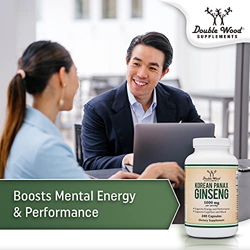 Panax Ginseng Vegan Capsules for Energy & Mood