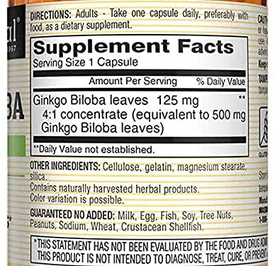 Mason Vitamins Ginkgo Biloba 500 mg 360 Capsules