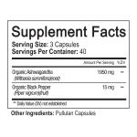 Organic Ashwagandha Capsules for Stress Relief 120ct