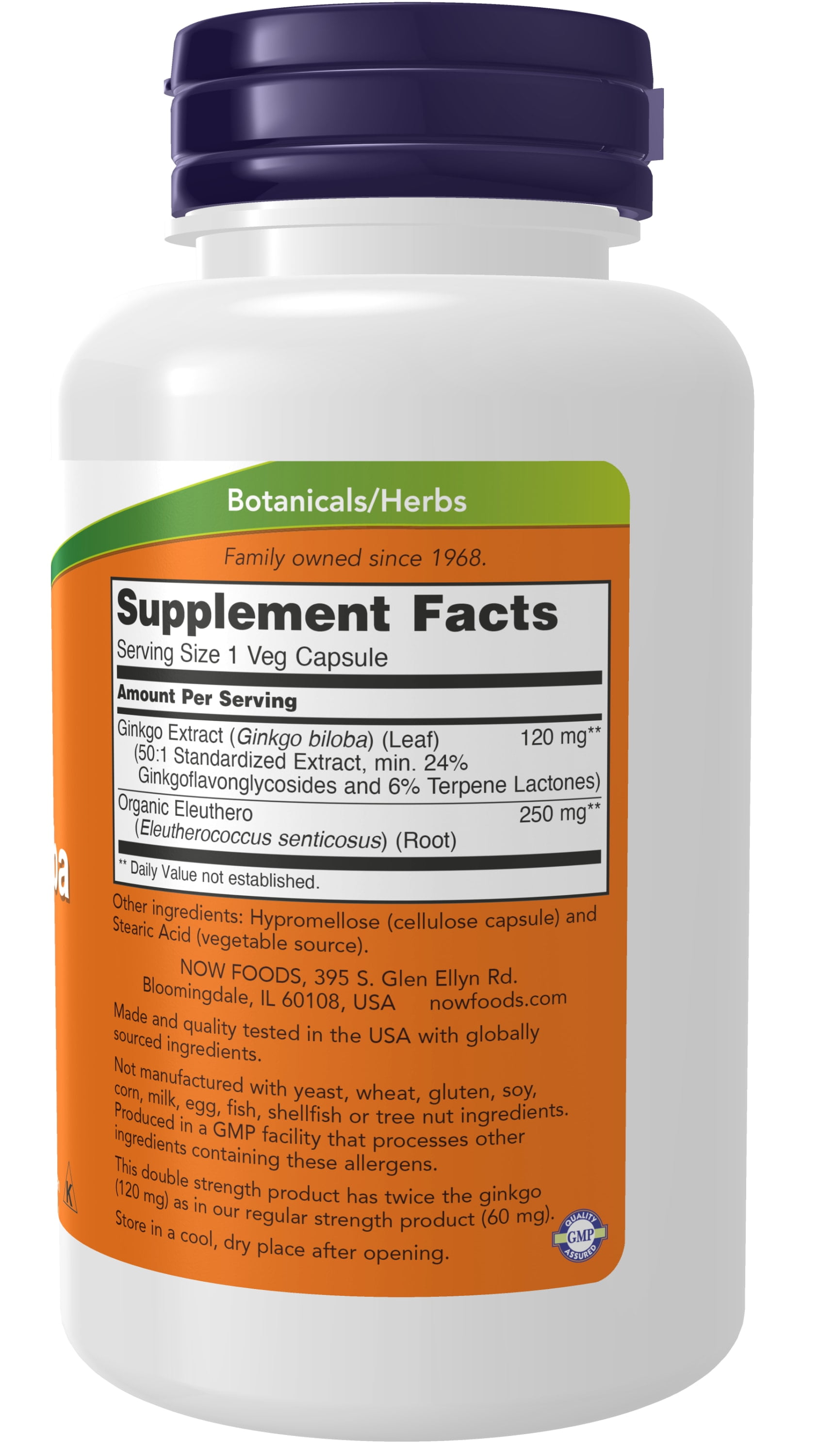 Ginkgo Biloba 120 mg Double Strength Veg Capsules