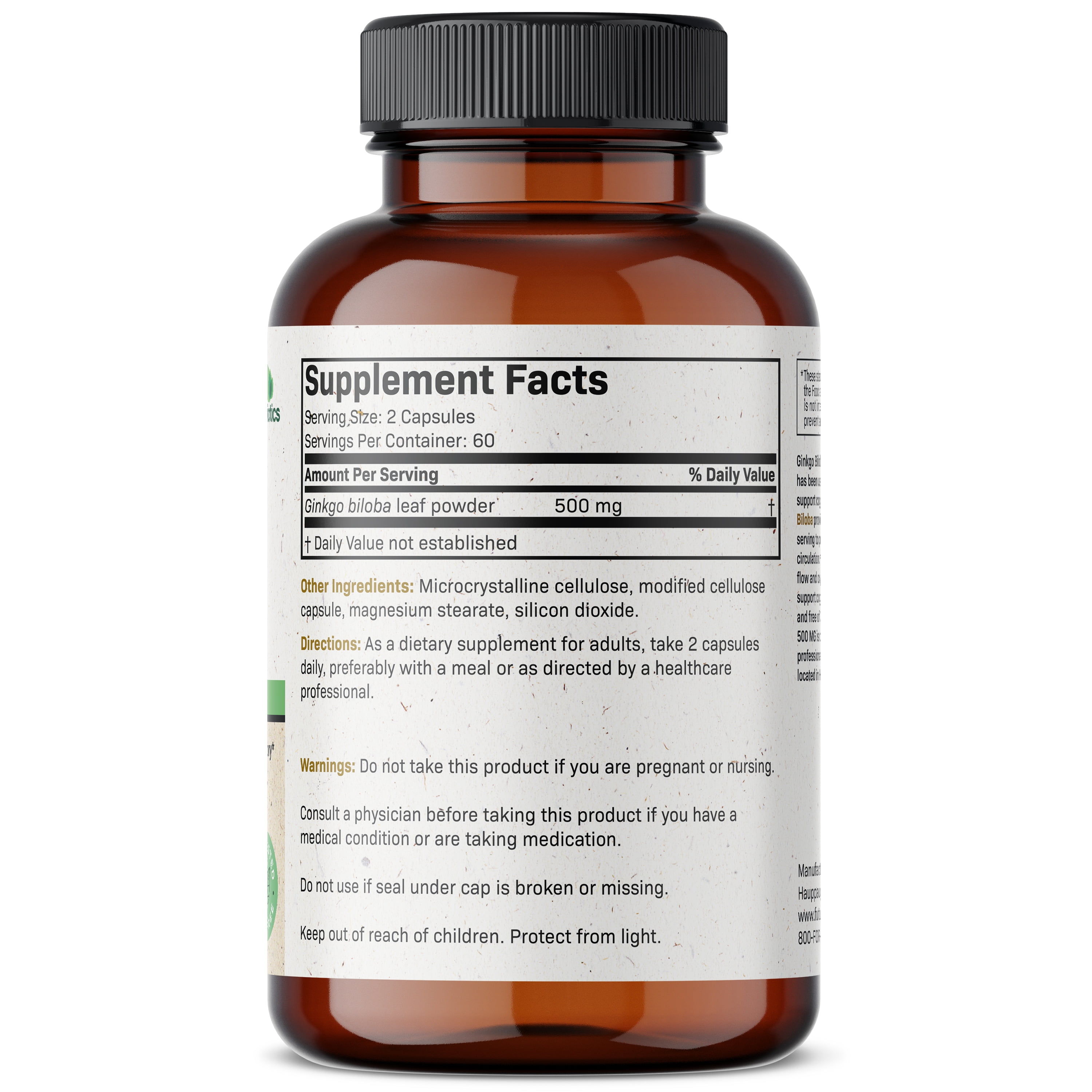 Ginkgo Biloba 500mg Extra Strength Capsules