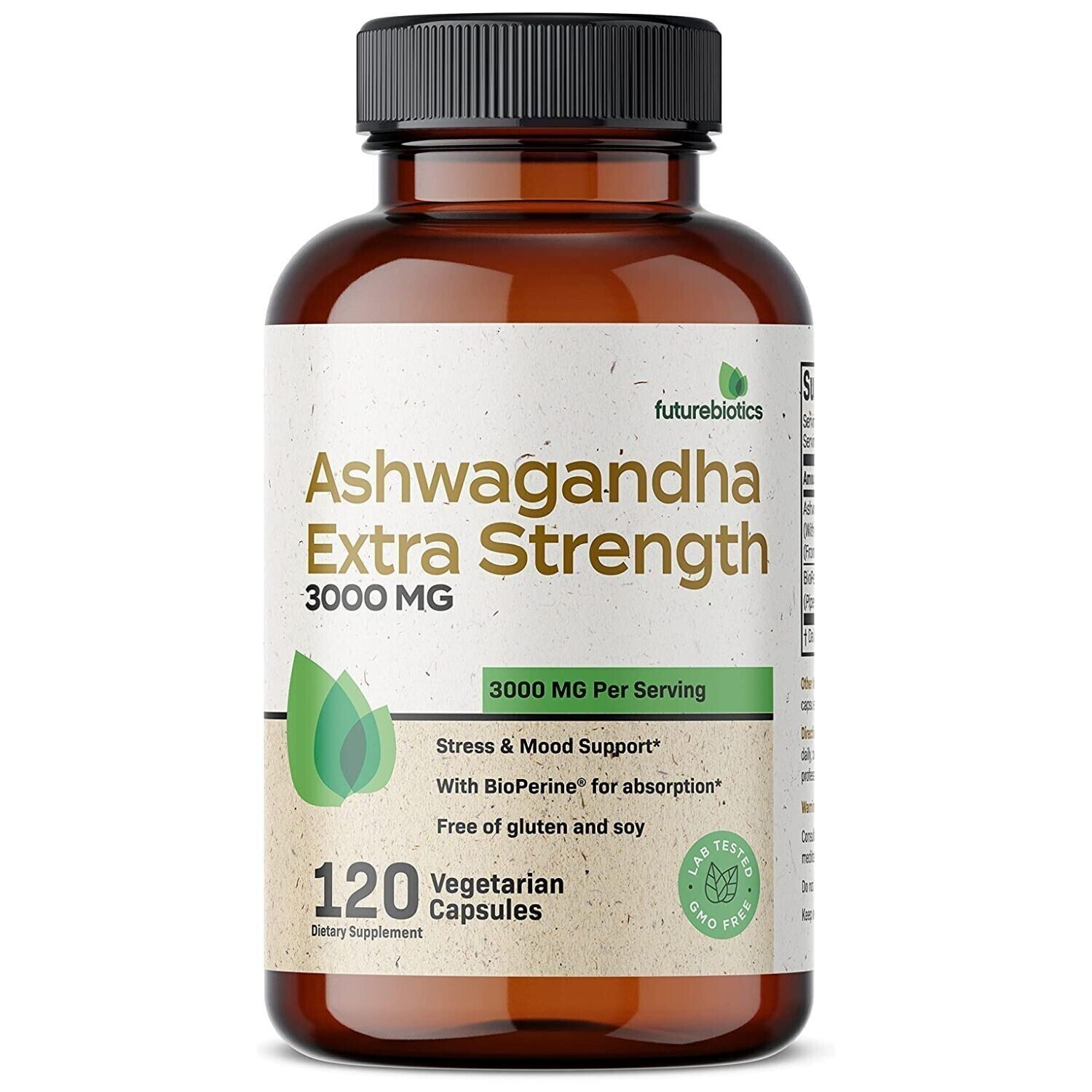 Organic Ashwagandha Capsules 3000mg with Black Pepper