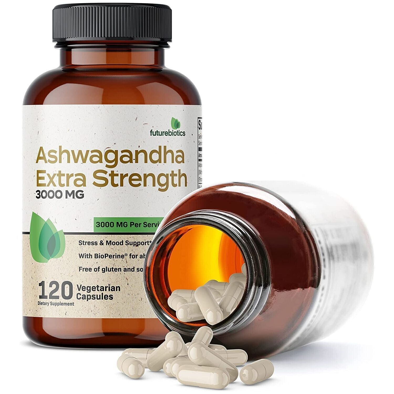 Organic Ashwagandha Capsules 3000mg with Black Pepper