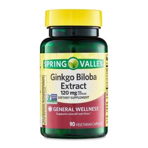 Spring Valley Ginkgo Biloba 120 mg, 90 Capsules