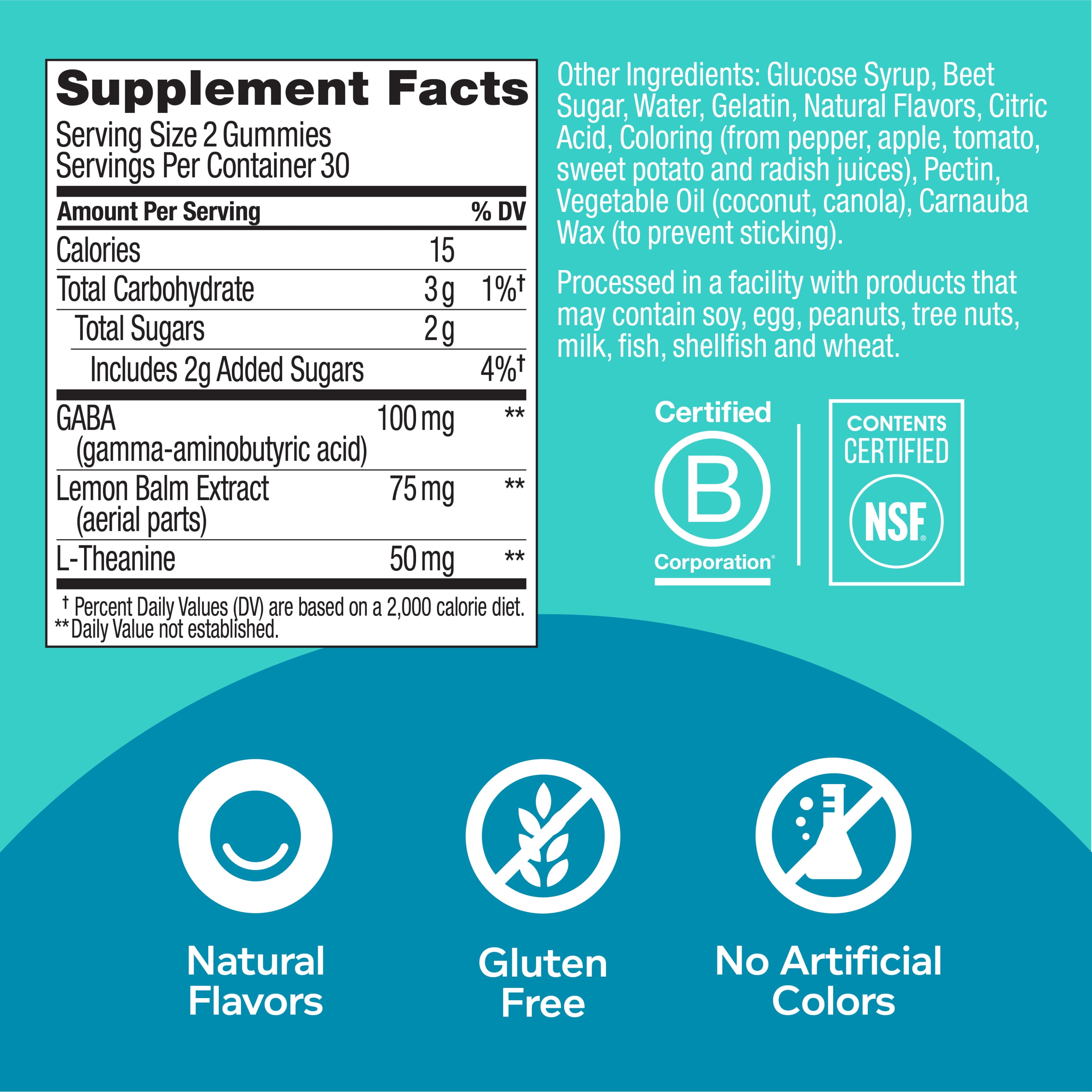 Stress Relief Gummies with GABA and L-Theanine