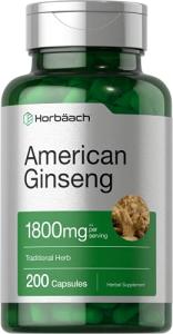 Horbaach American Ginseng 1800 mg - 200 Capsules