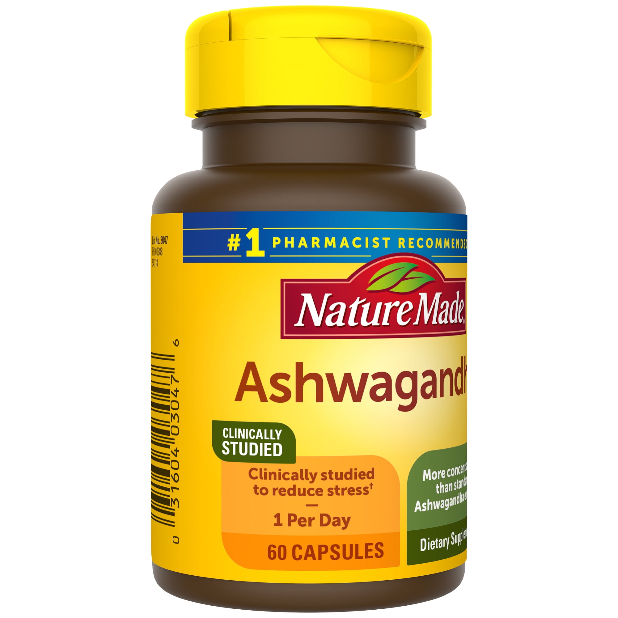 Nature Made Ashwagandha 60 Tablets for Stress Relief