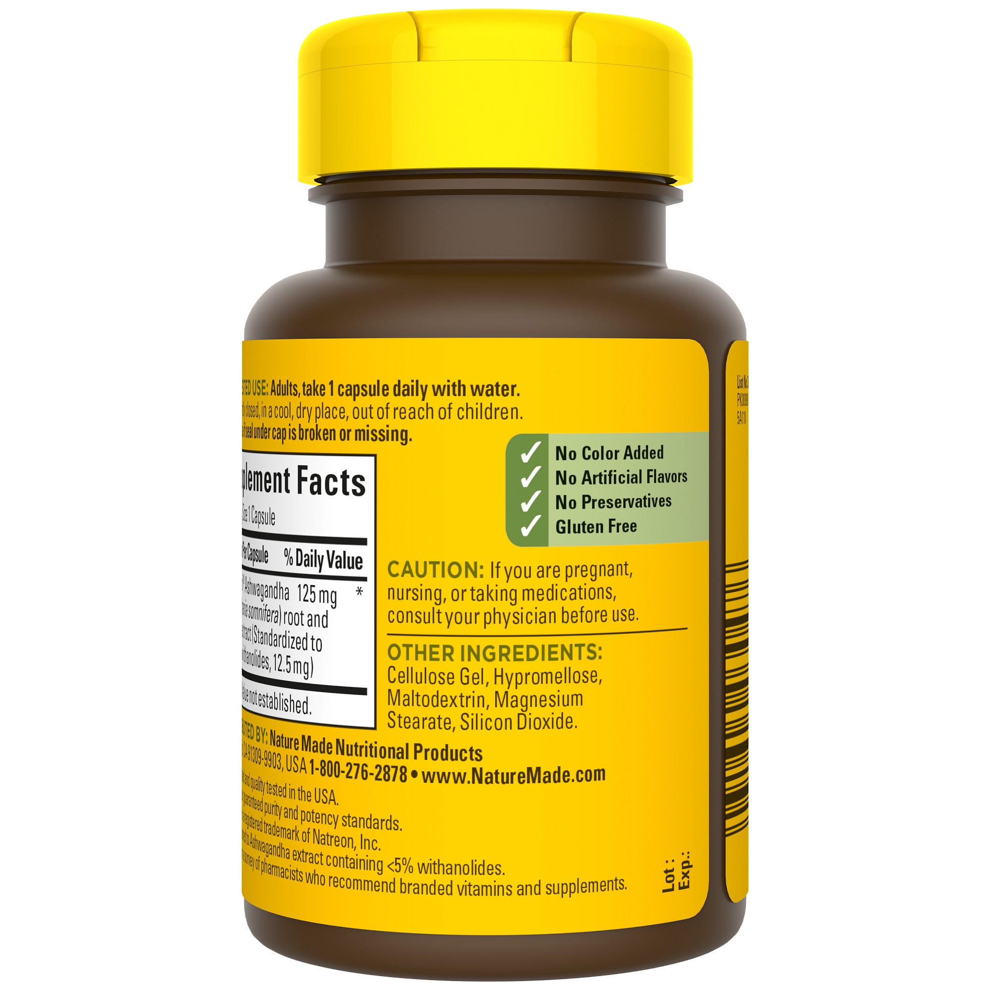 Nature Made Ashwagandha 60 Tablets for Stress Relief